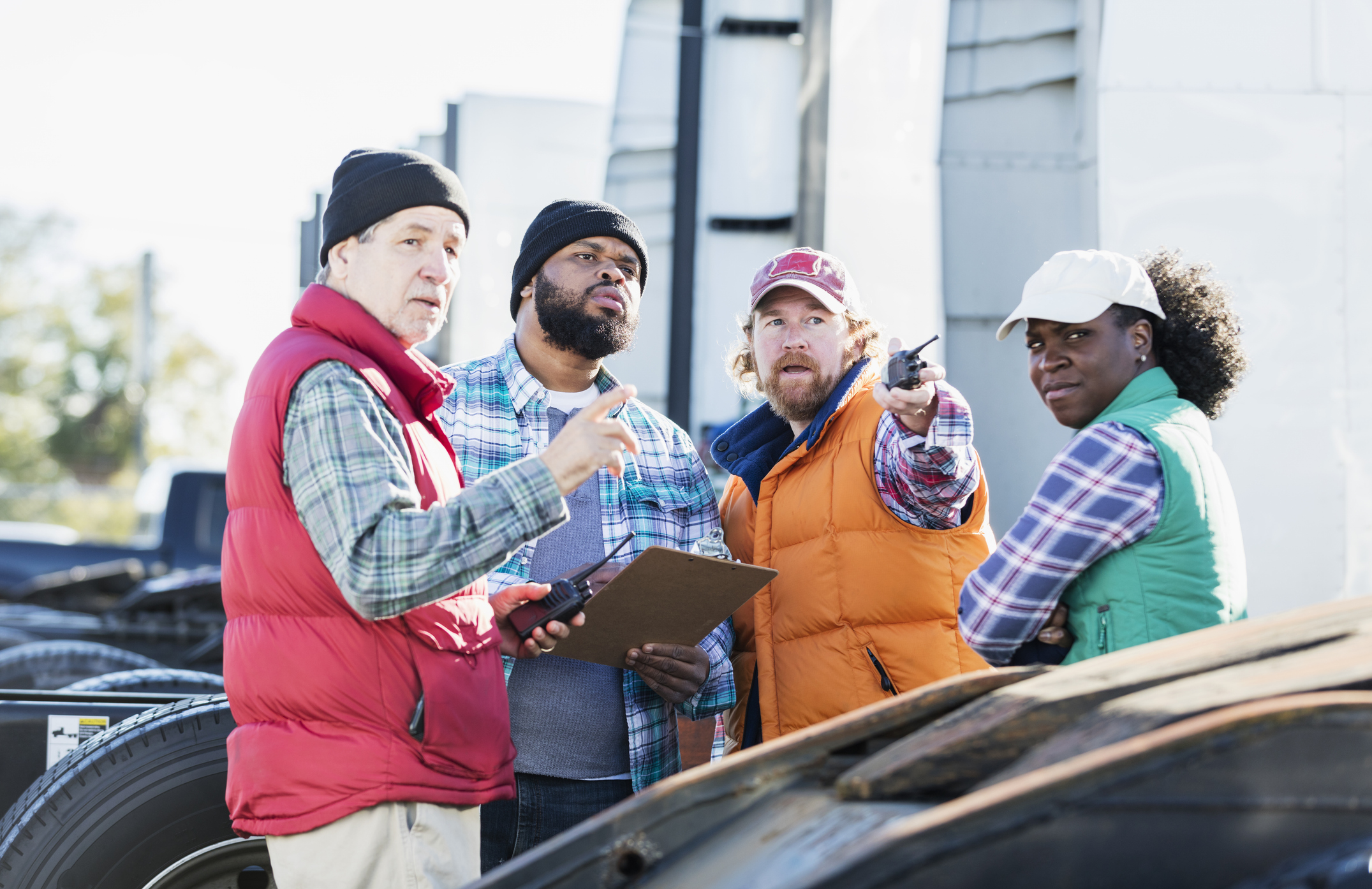 happy truck drivers